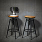 Industrial Style Bar Stool Iron Solid Wood Adjustable Restaurant Cafe Counter Stool Clearhalo 'Bar Furniture' 'Bar Stools' 'bar_stools' 'furn' 'furn_bar_stools' 'furniture_bar_stools' 'Kitchen & Dining Furniture' 'kitchen&dining_furn' 'kitchen' 'kitchen_furn' Furniture' 4329734