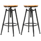 Industrial Style Bar Stool Iron Solid Wood Adjustable Restaurant Cafe Counter Stool Backless 2 Piece Set Clearhalo 'Bar Furniture' 'Bar Stools' 'bar_stools' 'furn' 'furn_bar_stools' 'furniture_bar_stools' 'Kitchen & Dining Furniture' 'kitchen&dining_furn' 'kitchen' 'kitchen_furn' Furniture' 4329738
