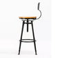 Industrial Style Bar Stool Iron Solid Wood Adjustable Restaurant Cafe Counter Stool Clearhalo 'Bar Furniture' 'Bar Stools' 'bar_stools' 'furn' 'furn_bar_stools' 'furniture_bar_stools' 'Kitchen & Dining Furniture' 'kitchen&dining_furn' 'kitchen' 'kitchen_furn' Furniture' 4329744