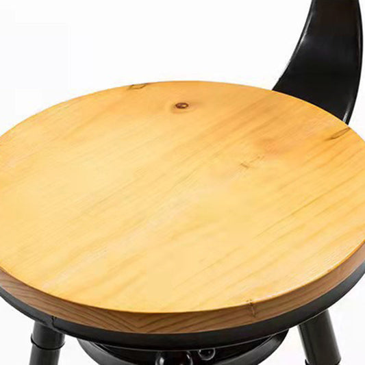 Industrial Style Bar Stool Iron Solid Wood Adjustable Restaurant Cafe Counter Stool Clearhalo 'Bar Furniture' 'Bar Stools' 'bar_stools' 'furn' 'furn_bar_stools' 'furniture_bar_stools' 'Kitchen & Dining Furniture' 'kitchen&dining_furn' 'kitchen' 'kitchen_furn' Furniture' 4329747