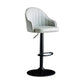 Indoor Modern Leather Barstool Rotating Lifting Bar Stool with Armrests Light Gray Black 1 Piece Clearhalo 'Bar Furniture' 'Bar Stools' 'bar_stools' 'furn' 'furn_bar_stools' 'furniture_bar_stools' 'Kitchen & Dining Furniture' 'kitchen&dining_furn' 'kitchen' 'kitchen_furn' Furniture' 4329753
