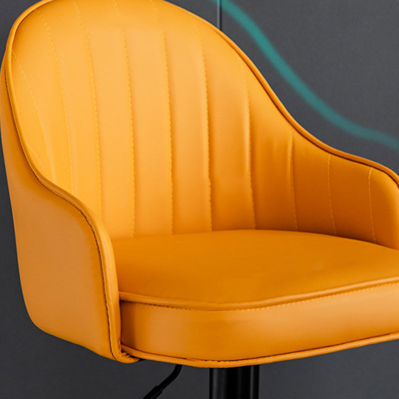 Indoor Modern Leather Barstool Rotating Lifting Bar Stool with Armrests Clearhalo 'Bar Furniture' 'Bar Stools' 'bar_stools' 'furn' 'furn_bar_stools' 'furniture_bar_stools' 'Kitchen & Dining Furniture' 'kitchen&dining_furn' 'kitchen' 'kitchen_furn' Furniture' 4329757