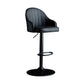 Indoor Modern Leather Barstool Rotating Lifting Bar Stool with Armrests Black Black 1 Piece Clearhalo 'Bar Furniture' 'Bar Stools' 'bar_stools' 'furn' 'furn_bar_stools' 'furniture_bar_stools' 'Kitchen & Dining Furniture' 'kitchen&dining_furn' 'kitchen' 'kitchen_furn' Furniture' 4329758
