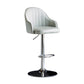 Indoor Modern Leather Barstool Rotating Lifting Bar Stool with Armrests Light Gray Silver 1 Piece Clearhalo 'Bar Furniture' 'Bar Stools' 'bar_stools' 'furn' 'furn_bar_stools' 'furniture_bar_stools' 'Kitchen & Dining Furniture' 'kitchen&dining_furn' 'kitchen' 'kitchen_furn' Furniture' 4329767