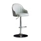 Indoor Modern Leather Barstool Rotating Lifting Bar Stool with Armrests Dark Gray Silver 1 Piece Clearhalo 'Bar Furniture' 'Bar Stools' 'bar_stools' 'furn' 'furn_bar_stools' 'furniture_bar_stools' 'Kitchen & Dining Furniture' 'kitchen&dining_furn' 'kitchen' 'kitchen_furn' Furniture' 4329770