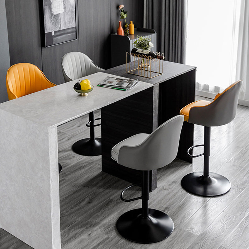 Indoor Modern Leather Barstool Rotating Lifting Bar Stool with Armrests Clearhalo 'Bar Furniture' 'Bar Stools' 'bar_stools' 'furn' 'furn_bar_stools' 'furniture_bar_stools' 'Kitchen & Dining Furniture' 'kitchen&dining_furn' 'kitchen' 'kitchen_furn' Furniture' 4329772