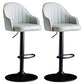 Indoor Modern Leather Barstool Rotating Lifting Bar Stool with Armrests Light Gray Black 2 Piece Set Clearhalo 'Bar Furniture' 'Bar Stools' 'bar_stools' 'furn' 'furn_bar_stools' 'furniture_bar_stools' 'Kitchen & Dining Furniture' 'kitchen&dining_furn' 'kitchen' 'kitchen_furn' Furniture' 4329778