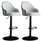 Indoor Modern Leather Barstool Rotating Lifting Bar Stool with Armrests Dark Gray Black 2 Piece Set Clearhalo 'Bar Furniture' 'Bar Stools' 'bar_stools' 'furn' 'furn_bar_stools' 'furniture_bar_stools' 'Kitchen & Dining Furniture' 'kitchen&dining_furn' 'kitchen' 'kitchen_furn' Furniture' 4329780