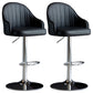 Indoor Modern Leather Barstool Rotating Lifting Bar Stool with Armrests Black Silver 2 Piece Set Clearhalo 'Bar Furniture' 'Bar Stools' 'bar_stools' 'furn' 'furn_bar_stools' 'furniture_bar_stools' 'Kitchen & Dining Furniture' 'kitchen&dining_furn' 'kitchen' 'kitchen_furn' Furniture' 4329788