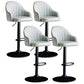 Indoor Modern Leather Barstool Rotating Lifting Bar Stool with Armrests Light Gray Black 4 Piece Set Clearhalo 'Bar Furniture' 'Bar Stools' 'bar_stools' 'furn' 'furn_bar_stools' 'furniture_bar_stools' 'Kitchen & Dining Furniture' 'kitchen&dining_furn' 'kitchen' 'kitchen_furn' Furniture' 4329792