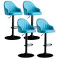 Indoor Modern Leather Barstool Rotating Lifting Bar Stool with Armrests Blue Black 4 Piece Set Clearhalo 'Bar Furniture' 'Bar Stools' 'bar_stools' 'furn' 'furn_bar_stools' 'furniture_bar_stools' 'Kitchen & Dining Furniture' 'kitchen&dining_furn' 'kitchen' 'kitchen_furn' Furniture' 4329793