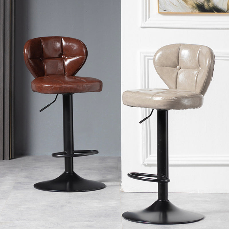 Nordic Leather Seats Barstool Rotating Lifting Bar Stool for Indoor, 1 Piece Clearhalo 'Bar Furniture' 'Bar Stools' 'bar_stools' 'furniture_bar_stools' 'Kitchen & Dining Furniture' 'kitchen&dining_furn' 'kitchen' 'kitchen_furn' Furniture' 4329825