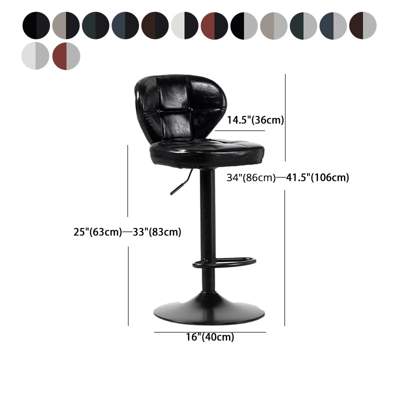 Nordic Leather Seats Barstool Rotating Lifting Bar Stool for Indoor, 1 Piece Clearhalo 'Bar Furniture' 'Bar Stools' 'bar_stools' 'furniture_bar_stools' 'Kitchen & Dining Furniture' 'kitchen&dining_furn' 'kitchen' 'kitchen_furn' Furniture' 4329831