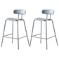 Modern Plastic Seats Barstool Metal 4 Legs Bar Stool for Indoor, Set of 2 Blue 2 Piece Set Counter Stool(26"H) Clearhalo 'Bar Furniture' 'Bar Stools' 'bar_stools' 'furn' 'furn_bar_stools' 'furniture_bar_stools' 'Kitchen & Dining Furniture' 'kitchen&dining_furn' 'kitchen' 'kitchen_furn' Furniture' 4329837