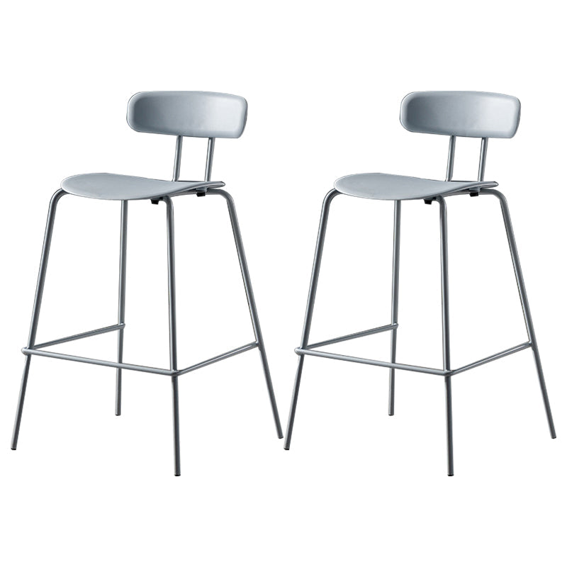 Modern Plastic Seats Barstool Metal 4 Legs Bar Stool for Indoor, Set of 2 Blue 2 Piece Set Counter Stool(26"H) Clearhalo 'Bar Furniture' 'Bar Stools' 'bar_stools' 'furn' 'furn_bar_stools' 'furniture_bar_stools' 'Kitchen & Dining Furniture' 'kitchen&dining_furn' 'kitchen' 'kitchen_furn' Furniture' 4329837