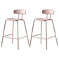 Modern Plastic Seats Barstool Metal 4 Legs Bar Stool for Indoor, Set of 2 Pink 2 Piece Set Counter Stool(26"H) Clearhalo 'Bar Furniture' 'Bar Stools' 'bar_stools' 'furn' 'furn_bar_stools' 'furniture_bar_stools' 'Kitchen & Dining Furniture' 'kitchen&dining_furn' 'kitchen' 'kitchen_furn' Furniture' 4329838