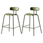 Modern Plastic Seats Barstool Metal 4 Legs Bar Stool for Indoor, Set of 2 Dark Green 2 Piece Set Counter Stool(26"H) Clearhalo 'Bar Furniture' 'Bar Stools' 'bar_stools' 'furn' 'furn_bar_stools' 'furniture_bar_stools' 'Kitchen & Dining Furniture' 'kitchen&dining_furn' 'kitchen' 'kitchen_furn' Furniture' 4329845