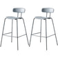 Modern Plastic Seats Barstool Metal 4 Legs Bar Stool for Indoor, Set of 2 Blue 2 Piece Set Bar Stool(30"H) Clearhalo 'Bar Furniture' 'Bar Stools' 'bar_stools' 'furn' 'furn_bar_stools' 'furniture_bar_stools' 'Kitchen & Dining Furniture' 'kitchen&dining_furn' 'kitchen' 'kitchen_furn' Furniture' 4329851