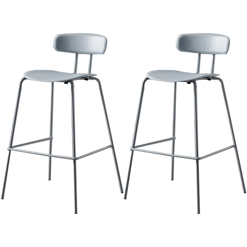 Modern Plastic Seats Barstool Metal 4 Legs Bar Stool for Indoor, Set of 2 Blue 2 Piece Set Bar Stool(30"H) Clearhalo 'Bar Furniture' 'Bar Stools' 'bar_stools' 'furn' 'furn_bar_stools' 'furniture_bar_stools' 'Kitchen & Dining Furniture' 'kitchen&dining_furn' 'kitchen' 'kitchen_furn' Furniture' 4329851