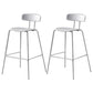 Modern Plastic Seats Barstool Metal 4 Legs Bar Stool for Indoor, Set of 2 White 2 Piece Set Bar Stool(30"H) Clearhalo 'Bar Furniture' 'Bar Stools' 'bar_stools' 'furn' 'furn_bar_stools' 'furniture_bar_stools' 'Kitchen & Dining Furniture' 'kitchen&dining_furn' 'kitchen' 'kitchen_furn' Furniture' 4329853