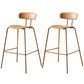 Modern Plastic Seats Barstool Metal 4 Legs Bar Stool for Indoor, Set of 2 Yellow 2 Piece Set Bar Stool(30"H) Clearhalo 'Bar Furniture' 'Bar Stools' 'bar_stools' 'furn' 'furn_bar_stools' 'furniture_bar_stools' 'Kitchen & Dining Furniture' 'kitchen&dining_furn' 'kitchen' 'kitchen_furn' Furniture' 4329854