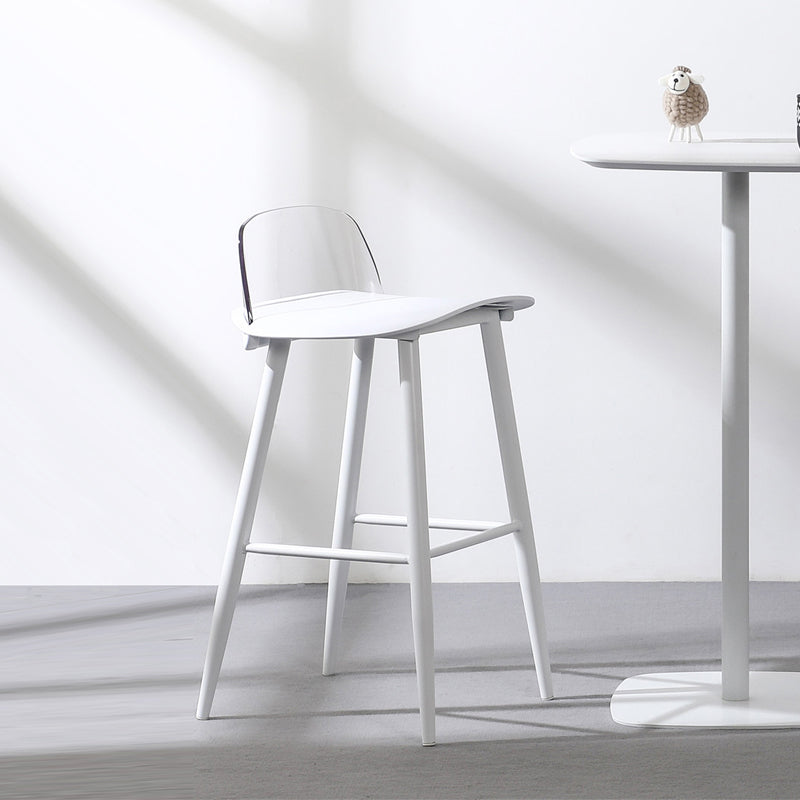 Scandinavian Style Acrylic Bar stool with Square Seat Counter Stool for Kitchen Bar Clearhalo 'Bar Furniture' 'Bar Stools' 'bar_stools' 'furn' 'furn_bar_stools' 'furniture_bar_stools' 'Kitchen & Dining Furniture' 'kitchen&dining_furn' 'kitchen' 'kitchen_furn' Furniture' 4329925