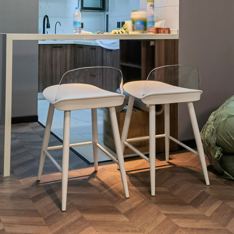 Scandinavian Style Acrylic Bar stool with Square Seat Counter Stool for Kitchen Bar Clearhalo 'Bar Furniture' 'Bar Stools' 'bar_stools' 'furn' 'furn_bar_stools' 'furniture_bar_stools' 'Kitchen & Dining Furniture' 'kitchen&dining_furn' 'kitchen' 'kitchen_furn' Furniture' 4329927