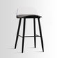 Scandinavian Style Acrylic Bar stool with Square Seat Counter Stool for Kitchen Bar Black Clear 1 Piece Counter Stool (24"H) Clearhalo 'Bar Furniture' 'Bar Stools' 'bar_stools' 'furn' 'furn_bar_stools' 'furniture_bar_stools' 'Kitchen & Dining Furniture' 'kitchen&dining_furn' 'kitchen' 'kitchen_furn' Furniture' 4329930