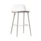 Scandinavian Style Acrylic Bar stool with Square Seat Counter Stool for Kitchen Bar White 1 Piece Counter Stool (24"H) Clearhalo 'Bar Furniture' 'Bar Stools' 'bar_stools' 'furn' 'furn_bar_stools' 'furniture_bar_stools' 'Kitchen & Dining Furniture' 'kitchen&dining_furn' 'kitchen' 'kitchen_furn' Furniture' 4329933