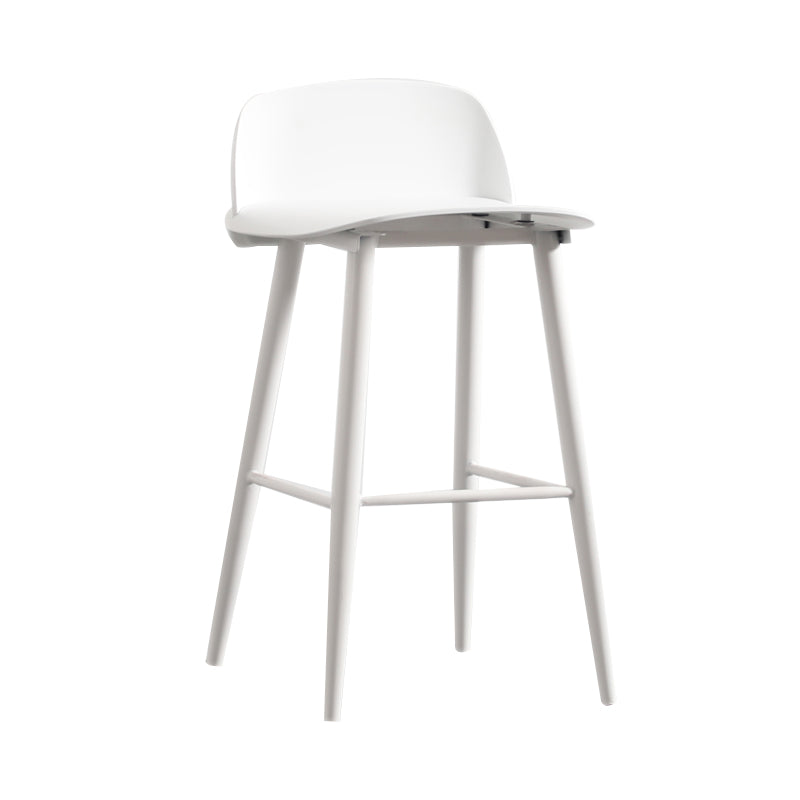 Scandinavian Style Acrylic Bar stool with Square Seat Counter Stool for Kitchen Bar White 1 Piece Counter Stool (24"H) Clearhalo 'Bar Furniture' 'Bar Stools' 'bar_stools' 'furn' 'furn_bar_stools' 'furniture_bar_stools' 'Kitchen & Dining Furniture' 'kitchen&dining_furn' 'kitchen' 'kitchen_furn' Furniture' 4329933