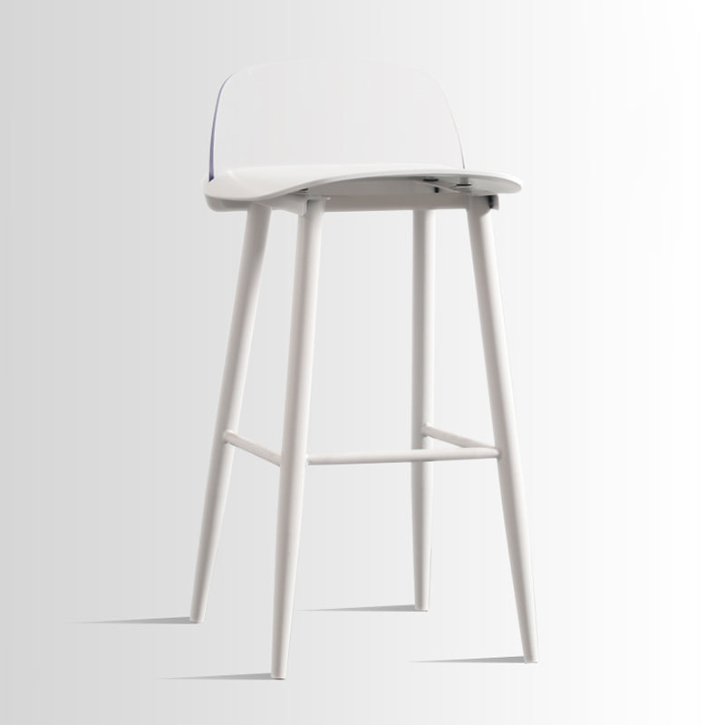 Scandinavian Style Acrylic Bar stool with Square Seat Counter Stool for Kitchen Bar White-Clear 1 Piece Bar Stool(30"H) Clearhalo 'Bar Furniture' 'Bar Stools' 'bar_stools' 'furn' 'furn_bar_stools' 'furniture_bar_stools' 'Kitchen & Dining Furniture' 'kitchen&dining_furn' 'kitchen' 'kitchen_furn' Furniture' 4329943