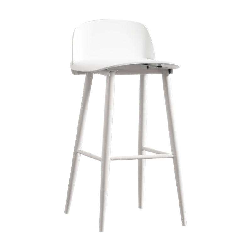 Scandinavian Style Acrylic Bar stool with Square Seat Counter Stool for Kitchen Bar White 1 Piece Bar Stool(30"H) Clearhalo 'Bar Furniture' 'Bar Stools' 'bar_stools' 'furn' 'furn_bar_stools' 'furniture_bar_stools' 'Kitchen & Dining Furniture' 'kitchen&dining_furn' 'kitchen' 'kitchen_furn' Furniture' 4329948