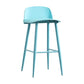 Scandinavian Style Acrylic Bar stool with Square Seat Counter Stool for Kitchen Bar Blue 1 Piece Bar Stool(30"H) Clearhalo 'Bar Furniture' 'Bar Stools' 'bar_stools' 'furn' 'furn_bar_stools' 'furniture_bar_stools' 'Kitchen & Dining Furniture' 'kitchen&dining_furn' 'kitchen' 'kitchen_furn' Furniture' 4329949