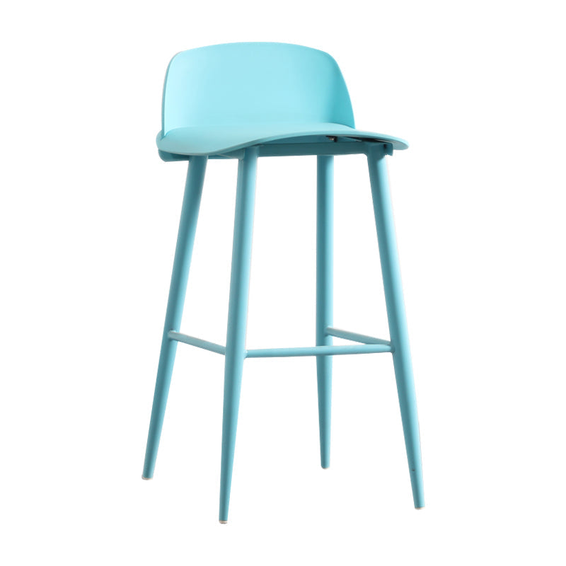 Scandinavian Style Acrylic Bar stool with Square Seat Counter Stool for Kitchen Bar Blue 1 Piece Bar Stool(30"H) Clearhalo 'Bar Furniture' 'Bar Stools' 'bar_stools' 'furn' 'furn_bar_stools' 'furniture_bar_stools' 'Kitchen & Dining Furniture' 'kitchen&dining_furn' 'kitchen' 'kitchen_furn' Furniture' 4329949