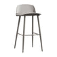 Scandinavian Style Acrylic Bar stool with Square Seat Counter Stool for Kitchen Bar Grey 1 Piece Bar Stool(30"H) Clearhalo 'Bar Furniture' 'Bar Stools' 'bar_stools' 'furn' 'furn_bar_stools' 'furniture_bar_stools' 'Kitchen & Dining Furniture' 'kitchen&dining_furn' 'kitchen' 'kitchen_furn' Furniture' 4329952