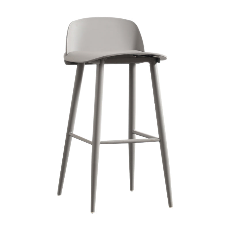 Scandinavian Style Acrylic Bar stool with Square Seat Counter Stool for Kitchen Bar Grey 1 Piece Bar Stool(30"H) Clearhalo 'Bar Furniture' 'Bar Stools' 'bar_stools' 'furn' 'furn_bar_stools' 'furniture_bar_stools' 'Kitchen & Dining Furniture' 'kitchen&dining_furn' 'kitchen' 'kitchen_furn' Furniture' 4329952
