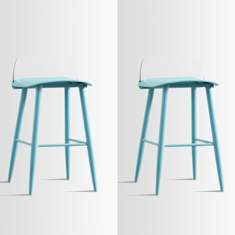 Scandinavian Style Acrylic Bar stool with Square Seat Counter Stool for Kitchen Bar Blue-Clear 2 Piece Set Counter Stool (24"H) Clearhalo 'Bar Furniture' 'Bar Stools' 'bar_stools' 'furn' 'furn_bar_stools' 'furniture_bar_stools' 'Kitchen & Dining Furniture' 'kitchen&dining_furn' 'kitchen' 'kitchen_furn' Furniture' 4329954
