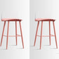 Scandinavian Style Acrylic Bar stool with Square Seat Counter Stool for Kitchen Bar Red Clear 2 Piece Set Counter Stool (24"H) Clearhalo 'Bar Furniture' 'Bar Stools' 'bar_stools' 'furn' 'furn_bar_stools' 'furniture_bar_stools' 'Kitchen & Dining Furniture' 'kitchen&dining_furn' 'kitchen' 'kitchen_furn' Furniture' 4329955