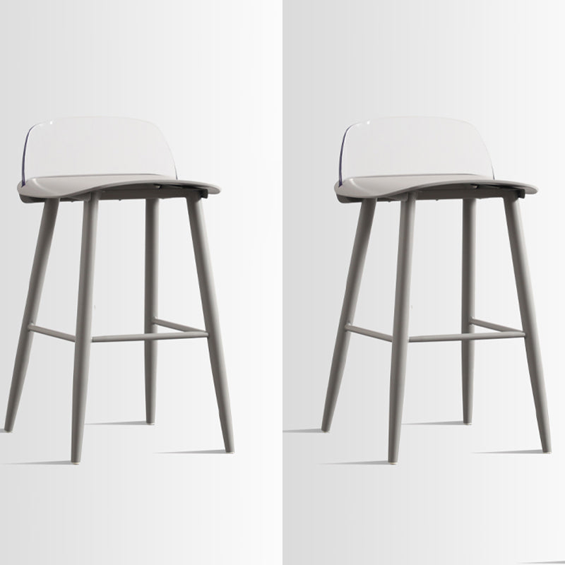 Scandinavian Style Acrylic Bar stool with Square Seat Counter Stool for Kitchen Bar Gray-Clear 2 Piece Set Counter Stool (24"H) Clearhalo 'Bar Furniture' 'Bar Stools' 'bar_stools' 'furn' 'furn_bar_stools' 'furniture_bar_stools' 'Kitchen & Dining Furniture' 'kitchen&dining_furn' 'kitchen' 'kitchen_furn' Furniture' 4329957