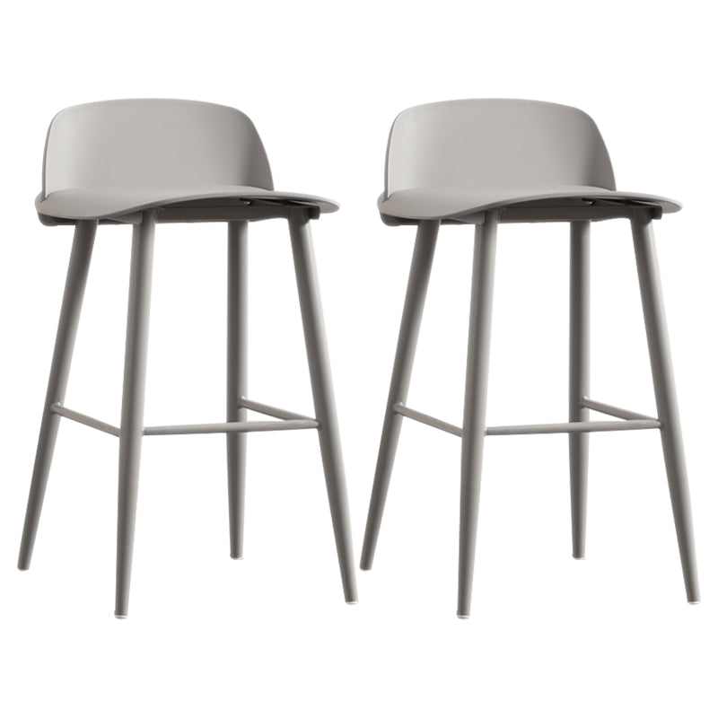 Scandinavian Style Acrylic Bar stool with Square Seat Counter Stool for Kitchen Bar Grey 2 Piece Set Counter Stool (24"H) Clearhalo 'Bar Furniture' 'Bar Stools' 'bar_stools' 'furn' 'furn_bar_stools' 'furniture_bar_stools' 'Kitchen & Dining Furniture' 'kitchen&dining_furn' 'kitchen' 'kitchen_furn' Furniture' 4329962