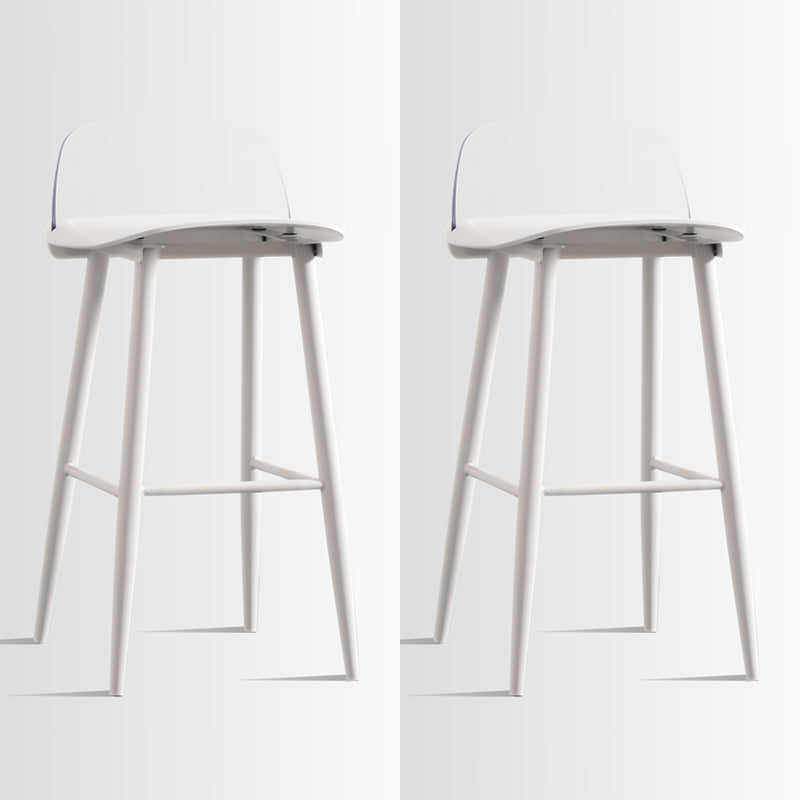 Scandinavian Style Acrylic Bar stool with Square Seat Counter Stool for Kitchen Bar White-Clear 2 Piece Set Bar Stool(30"H) Clearhalo 'Bar Furniture' 'Bar Stools' 'bar_stools' 'furn' 'furn_bar_stools' 'furniture_bar_stools' 'Kitchen & Dining Furniture' 'kitchen&dining_furn' 'kitchen' 'kitchen_furn' Furniture' 4329963