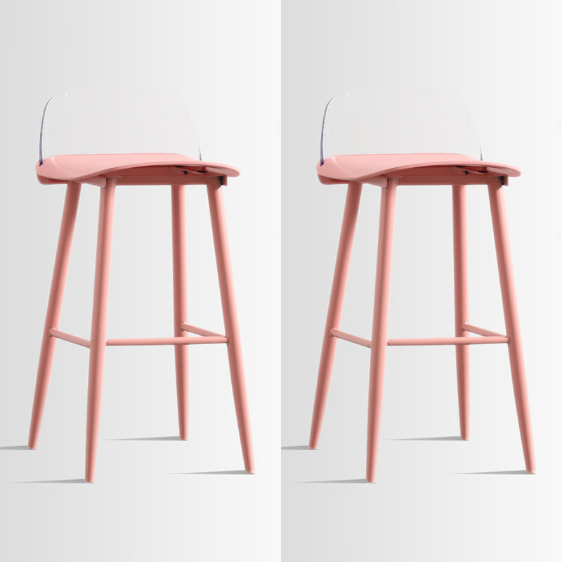 Scandinavian Style Acrylic Bar stool with Square Seat Counter Stool for Kitchen Bar Red Clear 2 Piece Set Bar Stool(30"H) Clearhalo 'Bar Furniture' 'Bar Stools' 'bar_stools' 'furn' 'furn_bar_stools' 'furniture_bar_stools' 'Kitchen & Dining Furniture' 'kitchen&dining_furn' 'kitchen' 'kitchen_furn' Furniture' 4329965