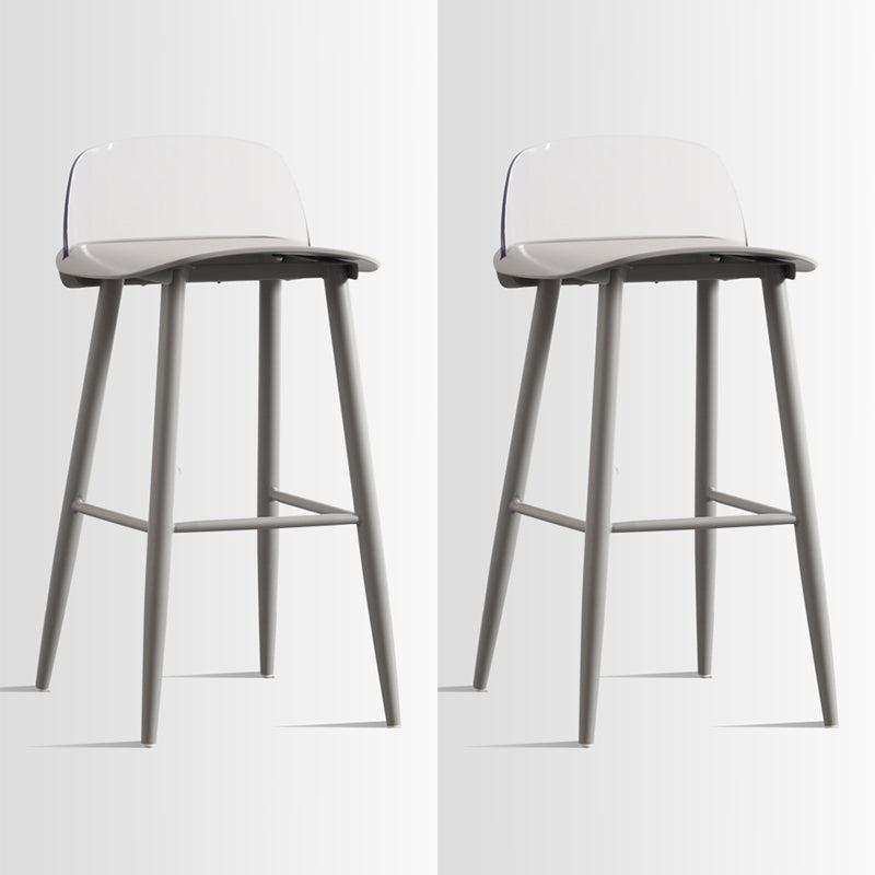 Scandinavian Style Acrylic Bar stool with Square Seat Counter Stool for Kitchen Bar Gray-Clear 2 Piece Set Bar Stool(30"H) Clearhalo 'Bar Furniture' 'Bar Stools' 'bar_stools' 'furn' 'furn_bar_stools' 'furniture_bar_stools' 'Kitchen & Dining Furniture' 'kitchen&dining_furn' 'kitchen' 'kitchen_furn' Furniture' 4329967