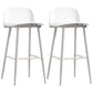 Scandinavian Style Acrylic Bar stool with Square Seat Counter Stool for Kitchen Bar White 2 Piece Set Bar Stool(30"H) Clearhalo 'Bar Furniture' 'Bar Stools' 'bar_stools' 'furn' 'furn_bar_stools' 'furniture_bar_stools' 'Kitchen & Dining Furniture' 'kitchen&dining_furn' 'kitchen' 'kitchen_furn' Furniture' 4329968