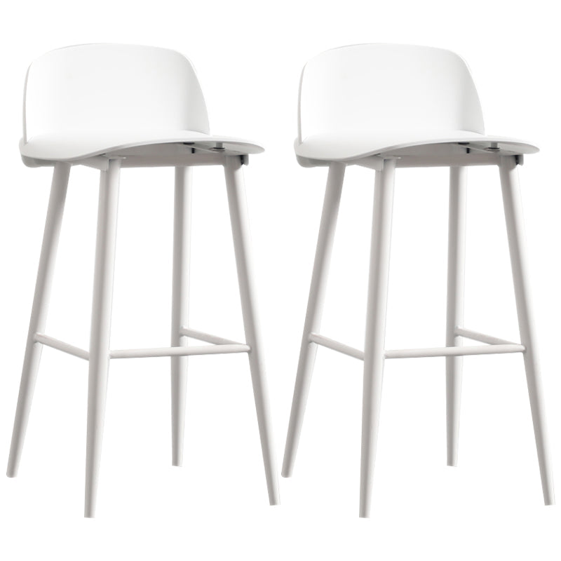 Scandinavian Style Acrylic Bar stool with Square Seat Counter Stool for Kitchen Bar White 2 Piece Set Bar Stool(30"H) Clearhalo 'Bar Furniture' 'Bar Stools' 'bar_stools' 'furn' 'furn_bar_stools' 'furniture_bar_stools' 'Kitchen & Dining Furniture' 'kitchen&dining_furn' 'kitchen' 'kitchen_furn' Furniture' 4329968