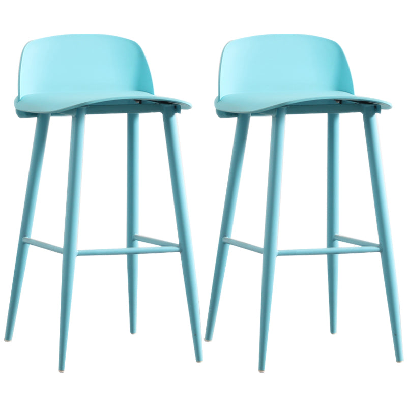 Scandinavian Style Acrylic Bar stool with Square Seat Counter Stool for Kitchen Bar Blue 2 Piece Set Bar Stool(30"H) Clearhalo 'Bar Furniture' 'Bar Stools' 'bar_stools' 'furn' 'furn_bar_stools' 'furniture_bar_stools' 'Kitchen & Dining Furniture' 'kitchen&dining_furn' 'kitchen' 'kitchen_furn' Furniture' 4329969