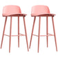 Scandinavian Style Acrylic Bar stool with Square Seat Counter Stool for Kitchen Bar Pink 2 Piece Set Bar Stool(30"H) Clearhalo 'Bar Furniture' 'Bar Stools' 'bar_stools' 'furn' 'furn_bar_stools' 'furniture_bar_stools' 'Kitchen & Dining Furniture' 'kitchen&dining_furn' 'kitchen' 'kitchen_furn' Furniture' 4329970