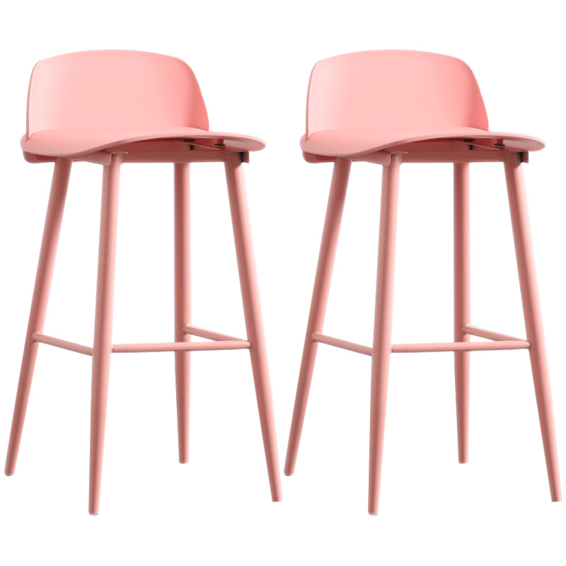 Scandinavian Style Acrylic Bar stool with Square Seat Counter Stool for Kitchen Bar Pink 2 Piece Set Bar Stool(30"H) Clearhalo 'Bar Furniture' 'Bar Stools' 'bar_stools' 'furn' 'furn_bar_stools' 'furniture_bar_stools' 'Kitchen & Dining Furniture' 'kitchen&dining_furn' 'kitchen' 'kitchen_furn' Furniture' 4329970