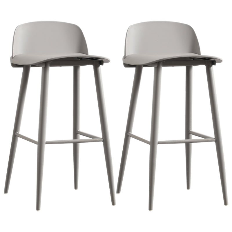 Scandinavian Style Acrylic Bar stool with Square Seat Counter Stool for Kitchen Bar Grey 2 Piece Set Bar Stool(30"H) Clearhalo 'Bar Furniture' 'Bar Stools' 'bar_stools' 'furn' 'furn_bar_stools' 'furniture_bar_stools' 'Kitchen & Dining Furniture' 'kitchen&dining_furn' 'kitchen' 'kitchen_furn' Furniture' 4329972