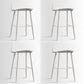Scandinavian Style Acrylic Bar stool with Square Seat Counter Stool for Kitchen Bar White-Clear 4 Piece Set Counter Stool (24"H) Clearhalo 'Bar Furniture' 'Bar Stools' 'bar_stools' 'furn' 'furn_bar_stools' 'furniture_bar_stools' 'Kitchen & Dining Furniture' 'kitchen&dining_furn' 'kitchen' 'kitchen_furn' Furniture' 4329973